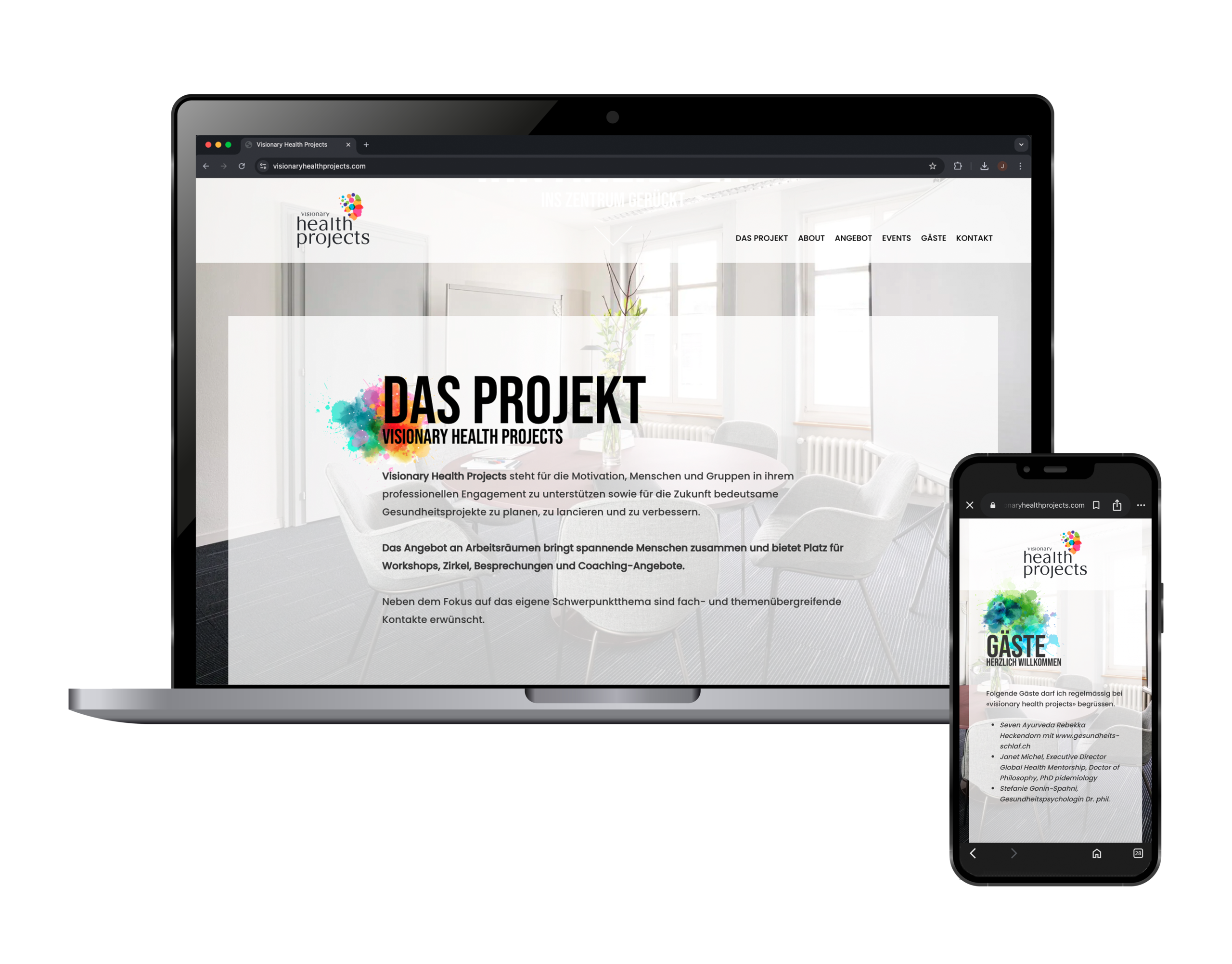 Visionary Health Projects Website